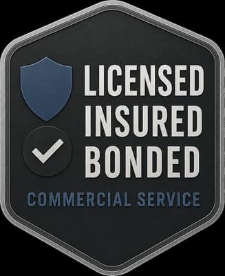 Licensed, insured, and bonded for commercial service