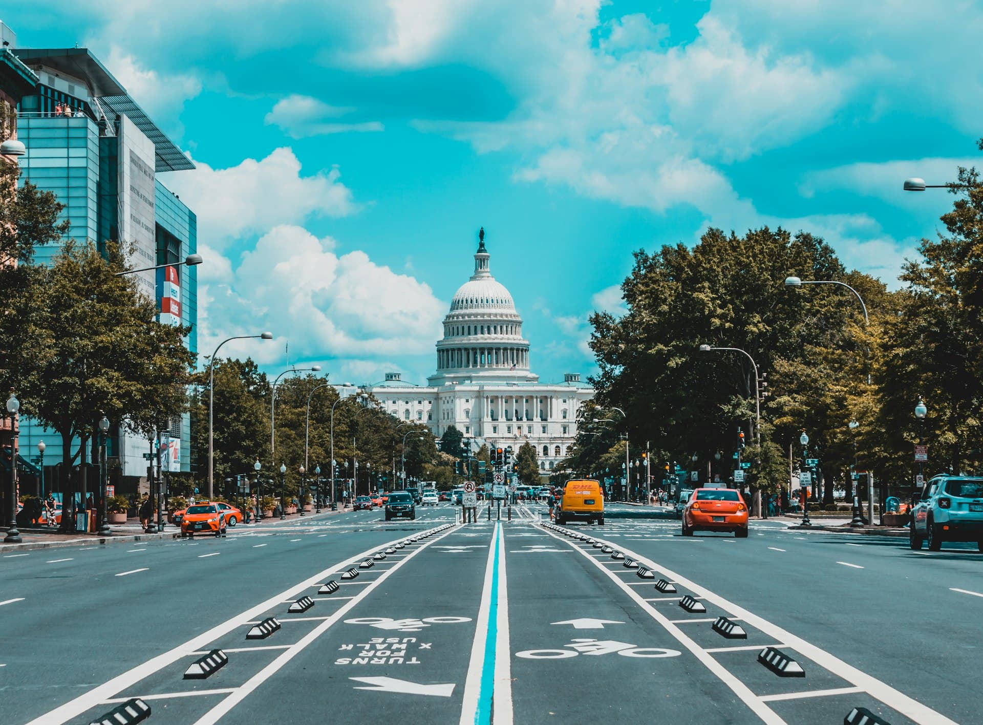 Washington DC skyline at dusk